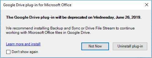 Google Drive计划弃用微软Office中现有插件