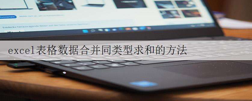 excel表格数据合并同类型求和的方法