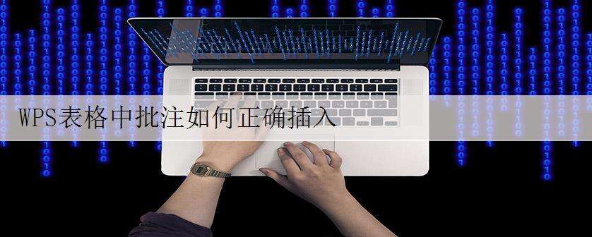 WPS表格中批注如何正确插入