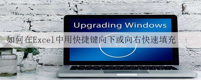 如何在Excel中用快捷键向下或向右快速填充