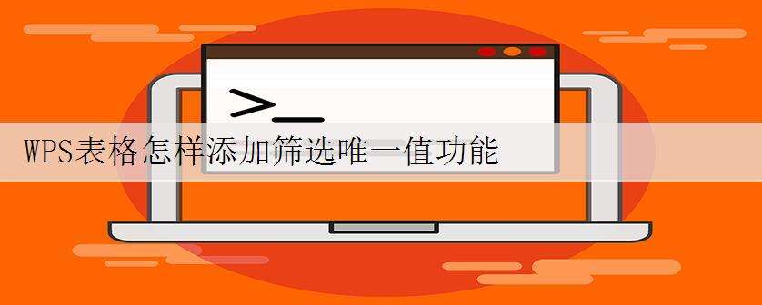WPS表格怎样添加筛选唯一值功能